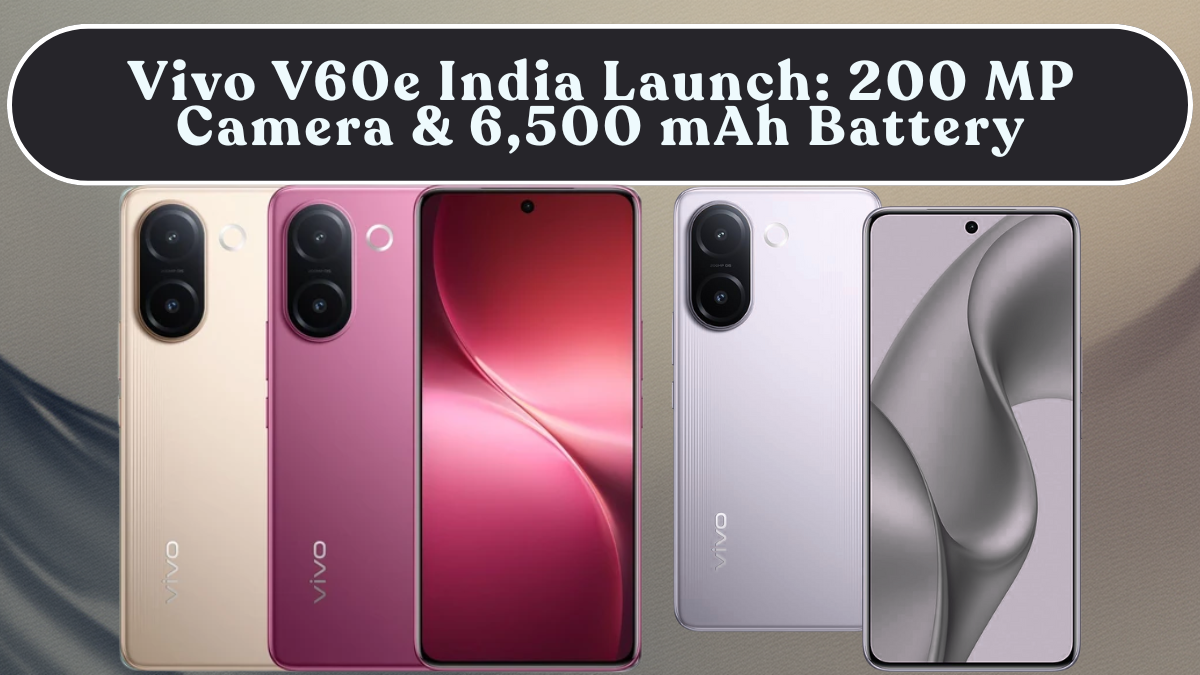 Vivo V60e India Launch: 200 MP Camera & 6,500 mAh Battery