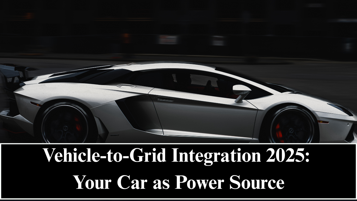 Vehicle-to-Grid Integration 2025: Your Car as Power Source
