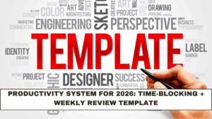 Productivity System for 2026: Time-Blocking + Weekly Review Template