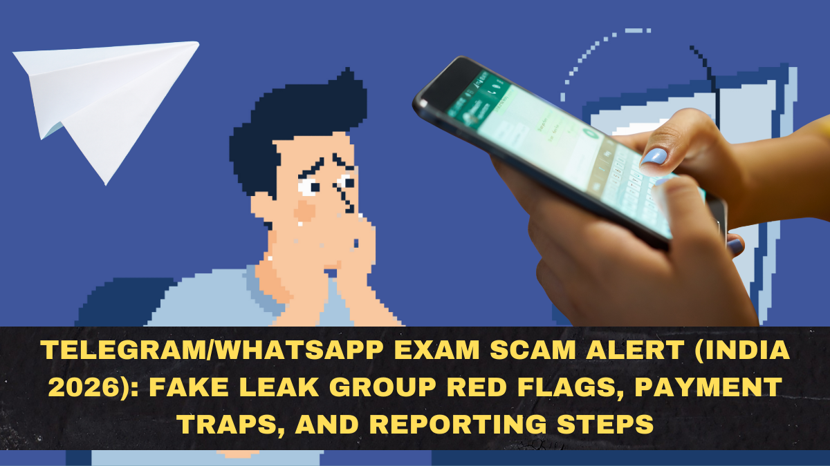 Telegram/WhatsApp Exam Scam Alert (India 2026): Fake Leak Group Red Flags, Payment Traps, and Reporting Steps