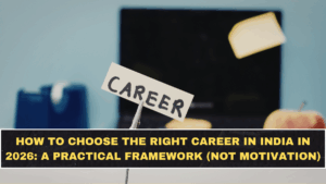 How to Choose the Right Career in India in 2026: A Practical Framework (Not Motivation)