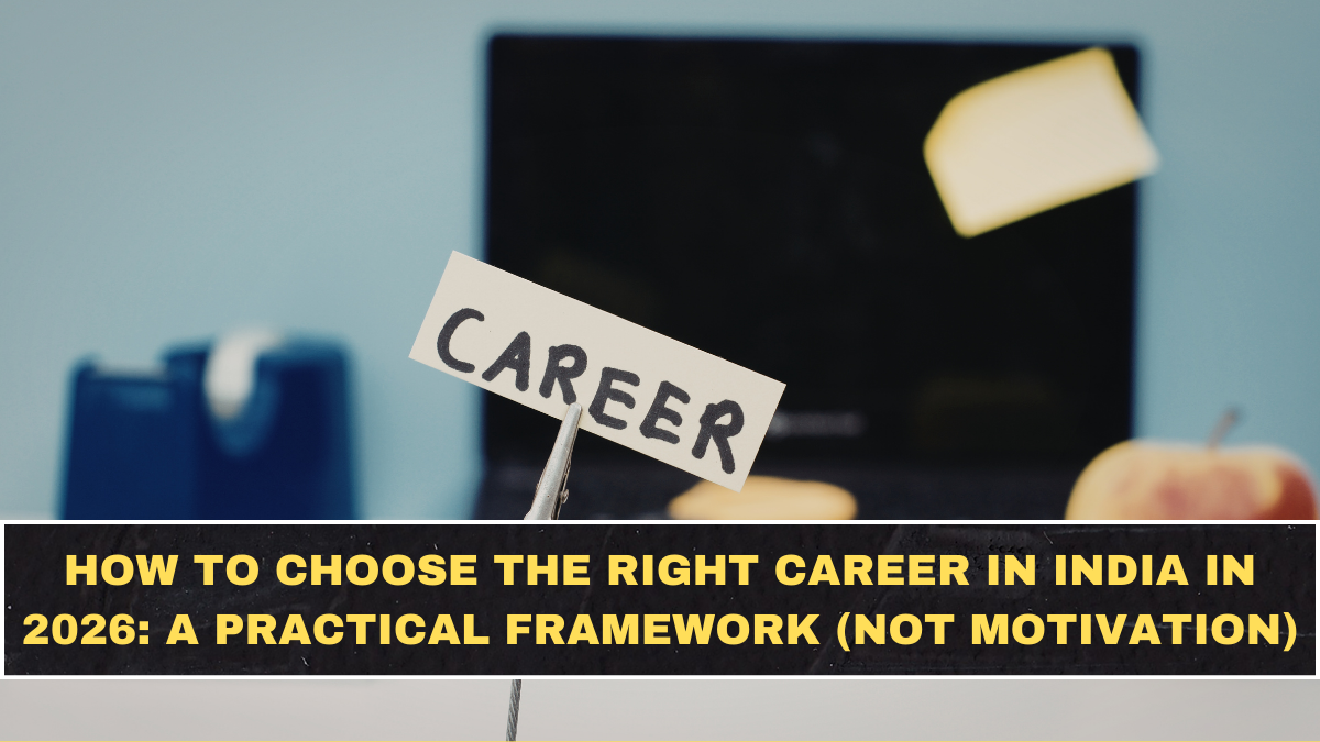 How to Choose the Right Career in India in 2026: A Practical Framework (Not Motivation)