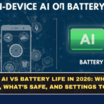 On-Device AI vs Battery Life in 2026: What Drains Power, What’s Safe, and Settings to Fix It