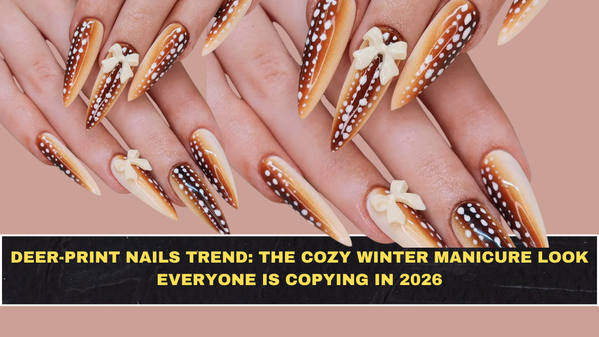 Deer-Print Nails Trend: The Cozy Winter Manicure Look Everyone Is Copying in 2026