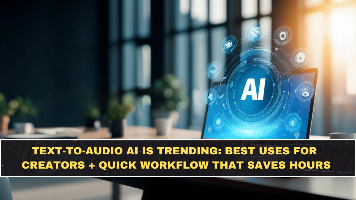 Text-to-Audio AI Is Trending: Best Uses for Creators + Quick Workflow That Saves Hours