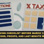 Tax Saving Checklist Before March 31, 2026: Deductions, Proofs, and Last-Minute Mistakes