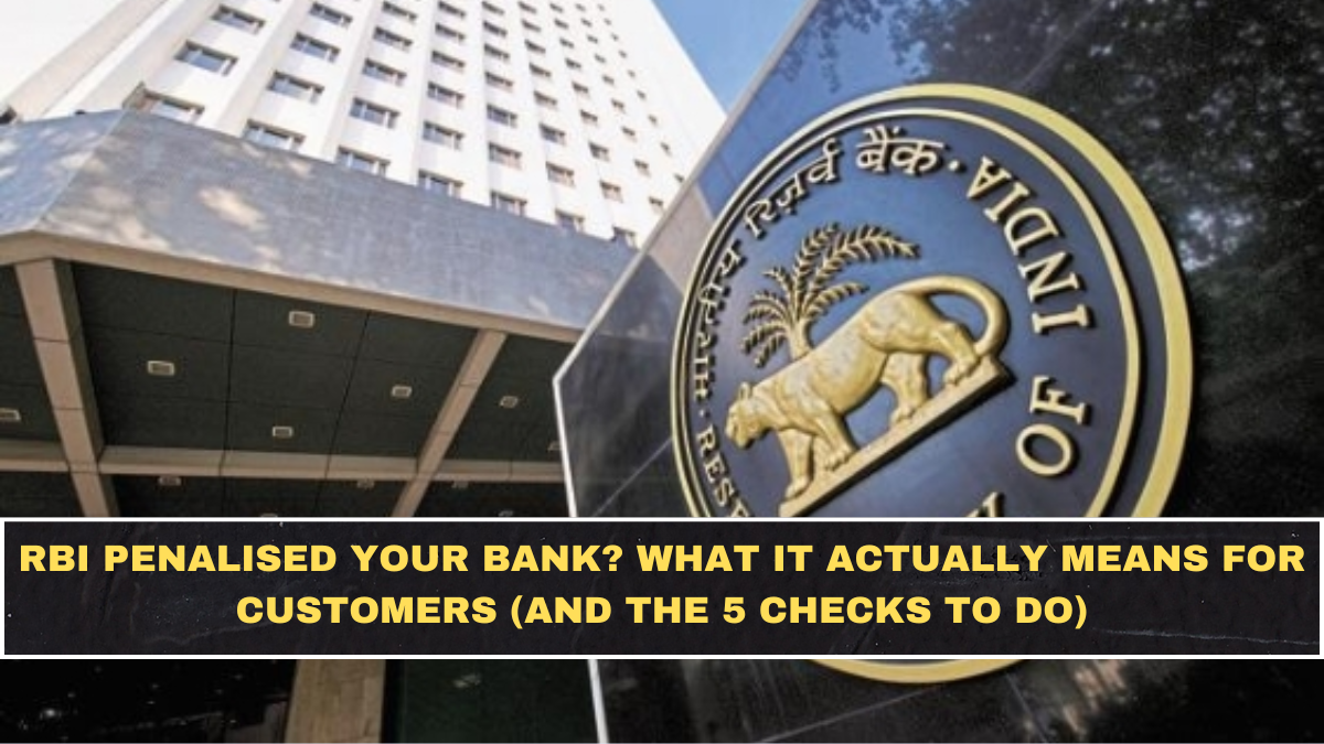 RBI Penalised Your Bank? What It Actually Means for Customers (and the 5 Checks to Do)