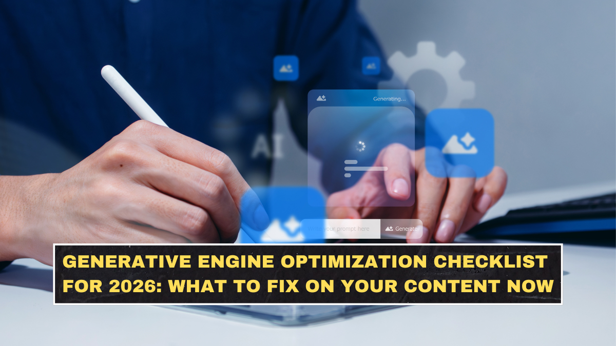 Generative Engine Optimization Checklist for 2026: What to Fix on Your Content Now