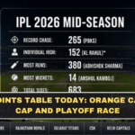 IPL 2026 Points Table Today: Orange Cap, Purple Cap and Playoff Race