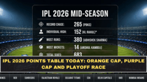 IPL 2026 Points Table Today: Orange Cap, Purple Cap and Playoff Race